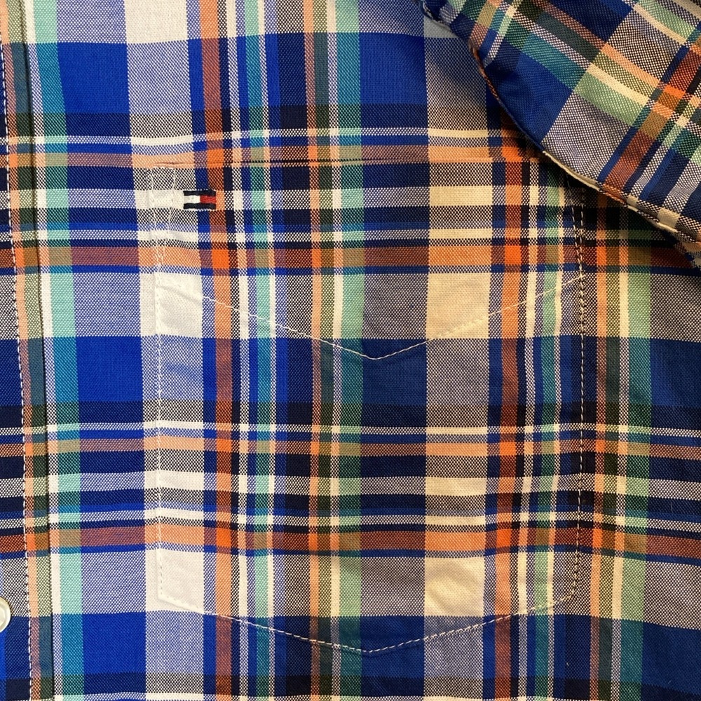 Tommy Hilfiger Shirt Men's S Classic Fit Button Up‎ Long Sleeve Plaid Preppy - Picture 6 of 13